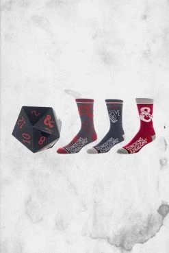 BioWorld Tights / Socks Dungeon & Dragons D20 Socks (3-Pack)