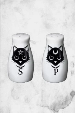 Alchemy England Black Cat Salt & Pepper Shakers