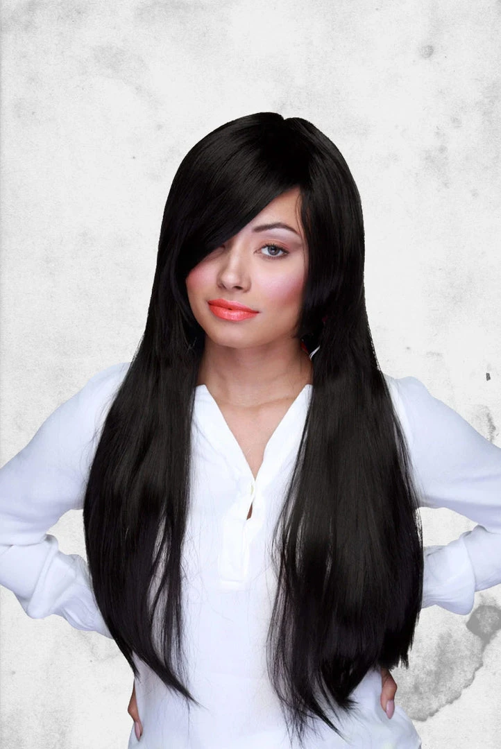 Rockstar Wigs Wigs / Lashes Long Straight Black Wig