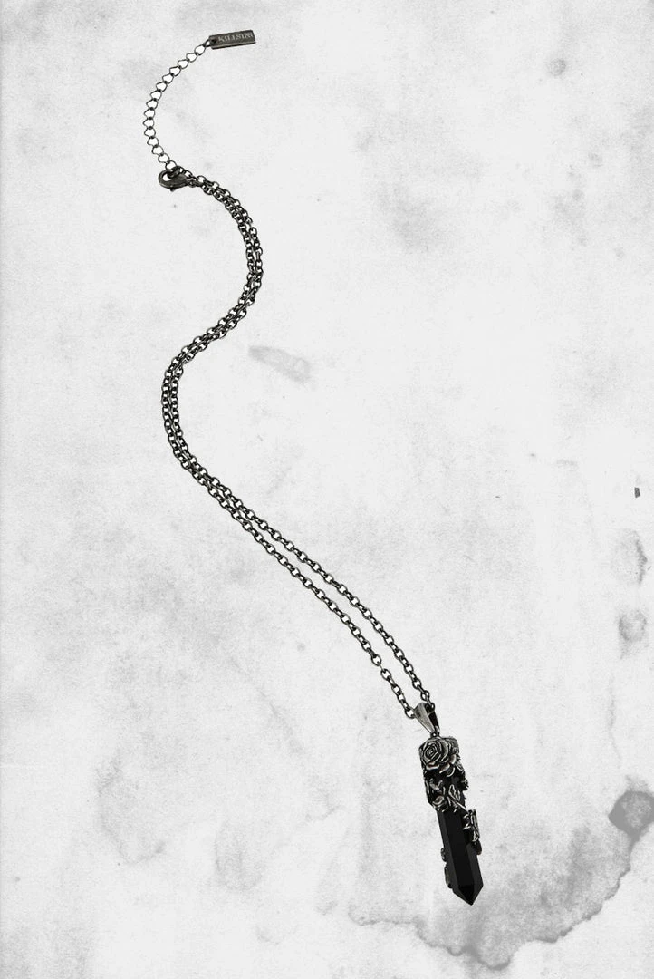 Killstar Jewelry Black Rose Necklace