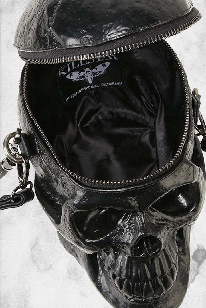 KillStar Grave Digger - Skull Handbag (Black) Bags