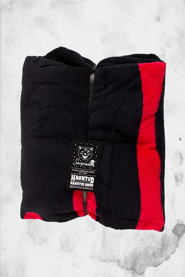 Sourpuss Bloody Throw Blanket Crypt Goods