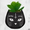 EE Crypt Goods Purr Evil Ouija Cat Planter