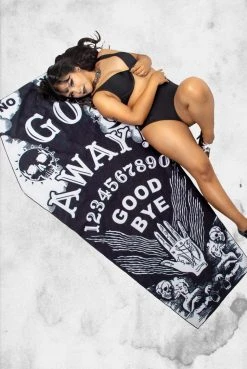 Kreepsville Go Away Coffin Beach Towel