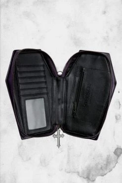 Killstar Vampire's Kiss Coffin Wallet (Plum)