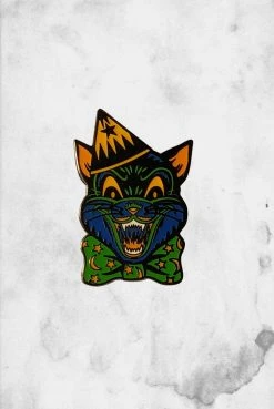 Retro-A-Go-Go Crazy Cat (Enamel Pin)