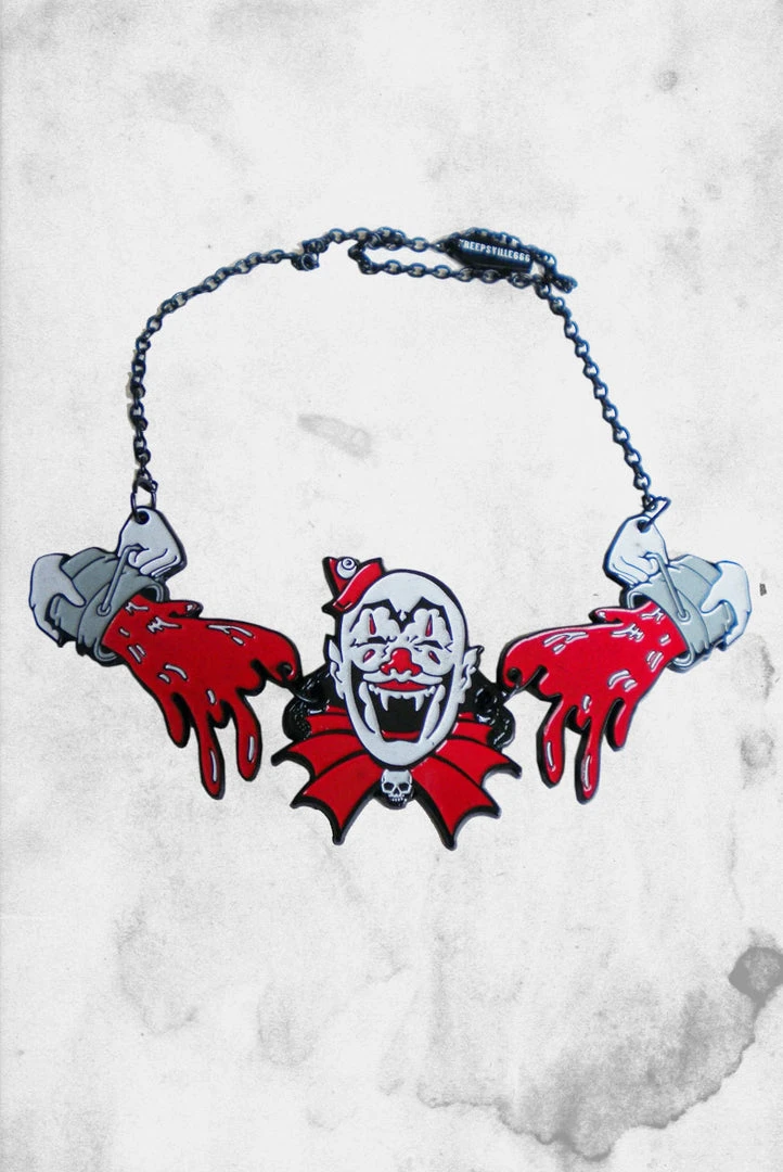 Kreepsville Jewelry Creepy Clown Necklace