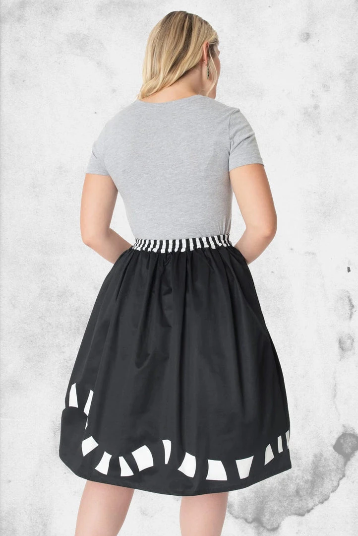 Unique Vintage Skirts Beetlejuice - Sandworm Jayne Swing Skirt