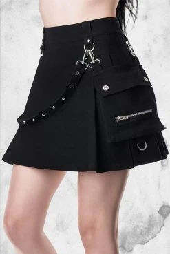 Killstar Gunner Pleated Skirt