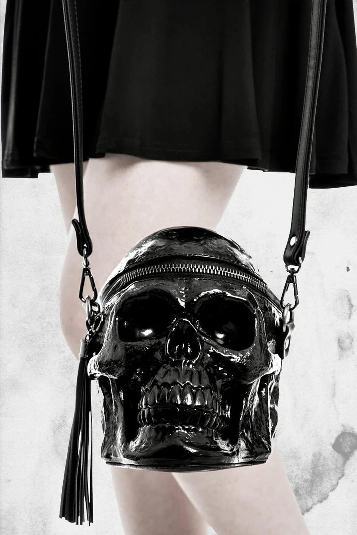 KillStar Grave Digger - Skull Handbag (Black) Bags