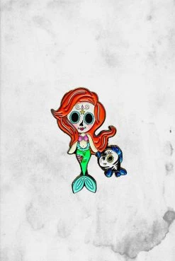 Spooksieboo Enamel Pins Day Of Dead Mermaid (Enamel Pin)