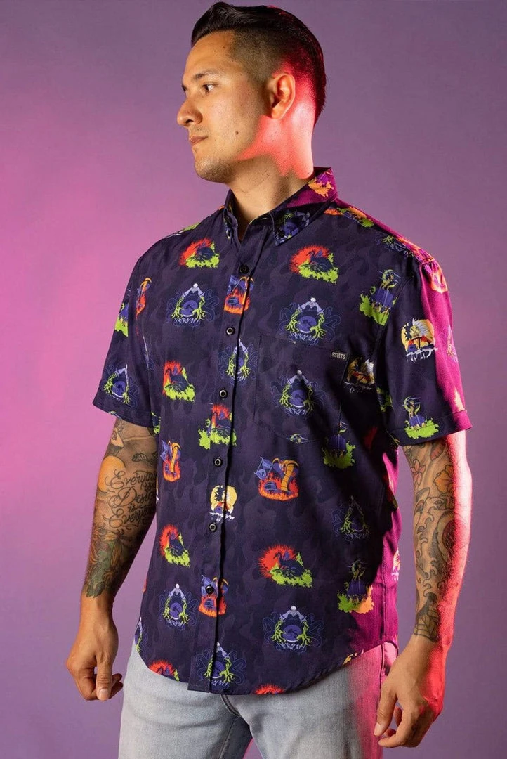 RSVLT Disney "Evil Moments" Button-Up Apparel