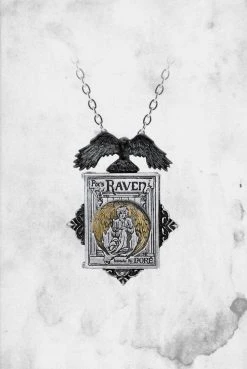 Alchemy England Poe's Raven Locket Necklace