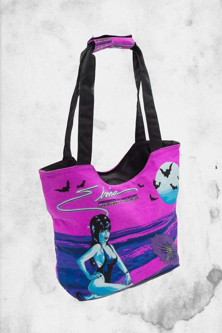 Kreepsville Elvira - Moon Bathing Beach Tote Bag