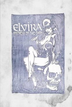 Kreepsville Elvira (Glow In The Dark) Throw Fleece Blanket