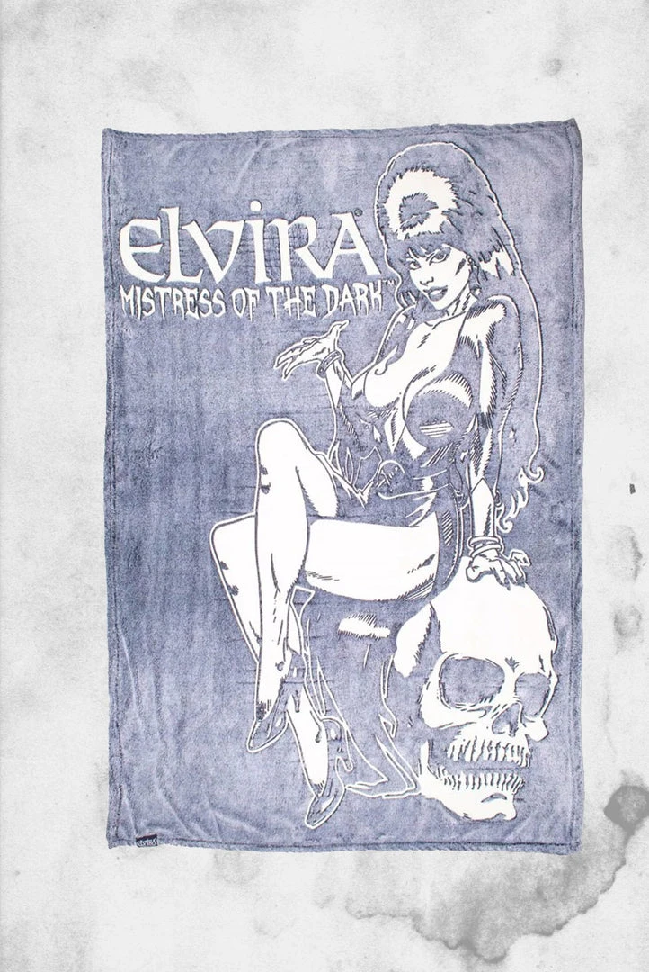 Kreepsville Elvira (Glow In The Dark) Throw Fleece Blanket