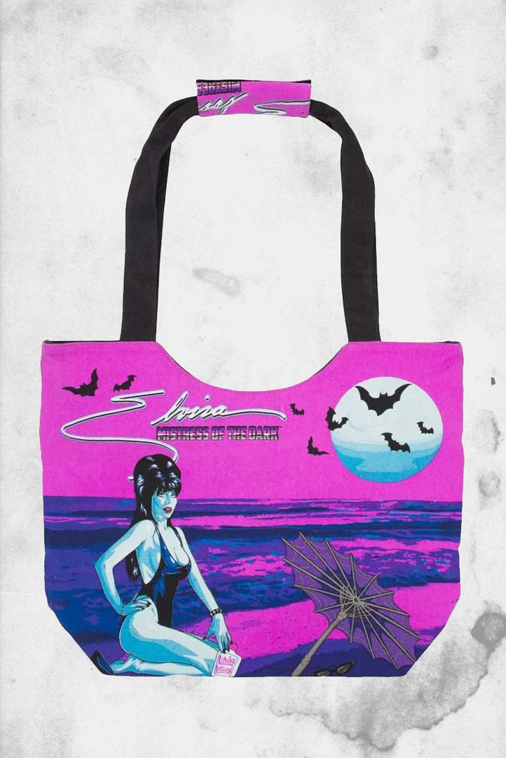 Kreepsville Elvira - Moon Bathing Beach Tote Bag