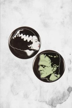 RR Universal Monsters - Bride & Frankenstein Button Pack Buttons