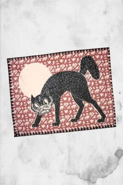 Creepy Company Beistle® - Funky Cat Throw Blanket Crypt Goods