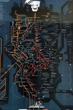 Factory Entertainment Everything Else Ghostbusters - NYC Subway Map (Aluminum Sign)