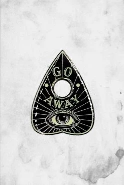 Kreepsville Enamel Pins Go Away Glow Planchette (Enamel Pin)