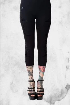 Kreepsville Goathead Black Foil Leggings