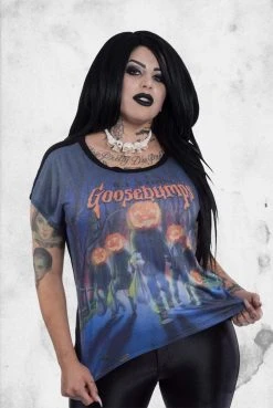Kreepsville Goosebumps Pumpkin Crew Slouch Tee Apparel
