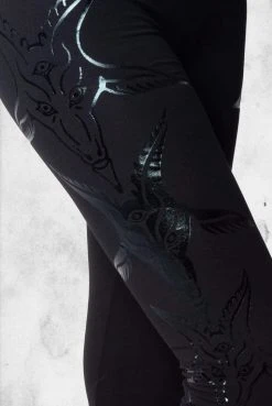 Kreepsville Goathead Black Foil Leggings