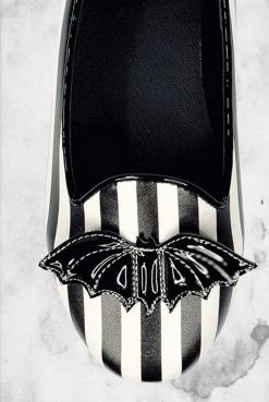 STRANGE CVLT - Lydia Stripped Bat Flats Shoes