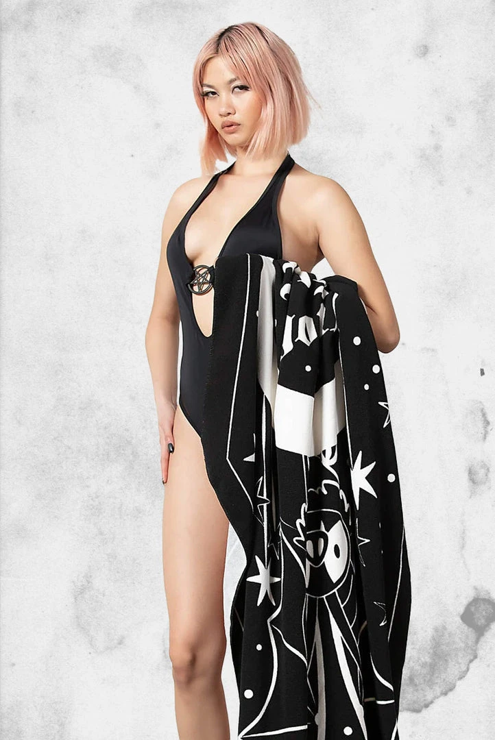 Killstar Haunt It Coffin Beach Towel