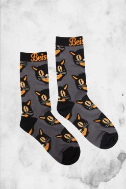 Creepy Company Beistle - Gray Cat Socks