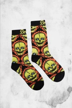Creepy Company Beistle - Flaming Skull Socks Tights / Socks