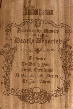 EE The Haunted Mansion - Dearly Departed - Cutting Board Crypt Goods