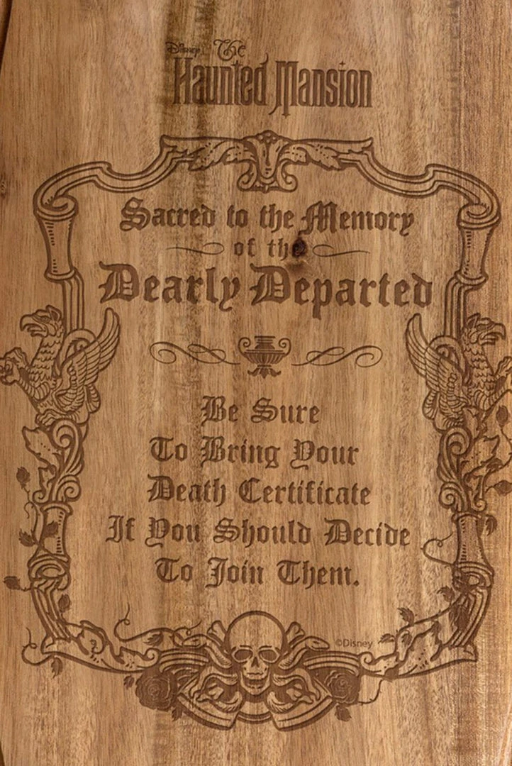 EE The Haunted Mansion - Dearly Departed - Cutting Board Crypt Goods