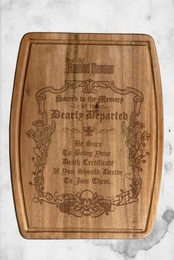EE The Haunted Mansion - Dearly Departed - Cutting Board Crypt Goods