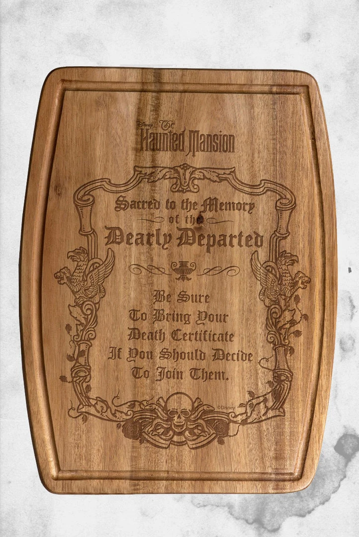 EE The Haunted Mansion - Dearly Departed - Cutting Board Crypt Goods