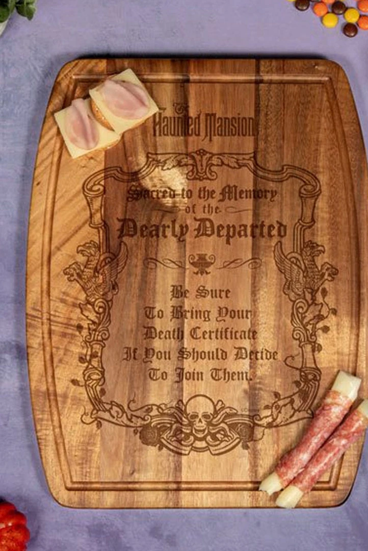 EE The Haunted Mansion - Dearly Departed - Cutting Board Crypt Goods