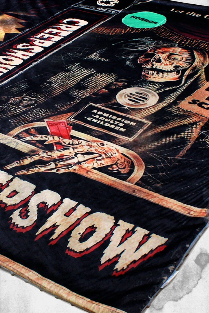 Creepy Company Creepshow VHS Throw Blanket Crypt Goods