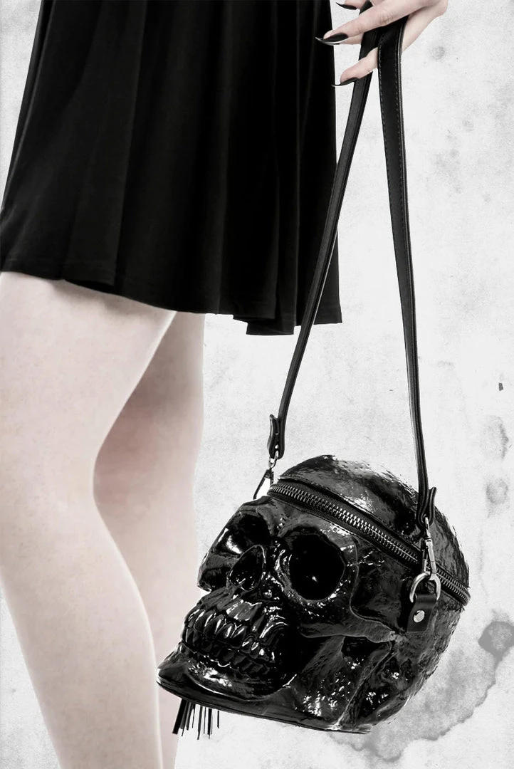 KillStar Grave Digger - Skull Handbag (Black) Bags
