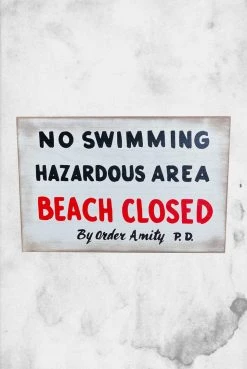 Trick Or Treat Studios JAWS - No Swimming Beach (Wooden Sign)