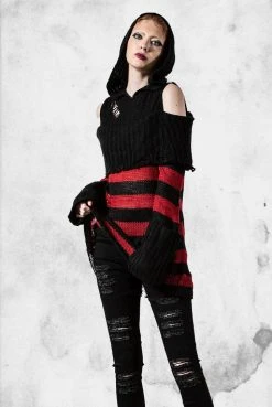 Killstar In Your Nightmares Hooded Knit Sweater