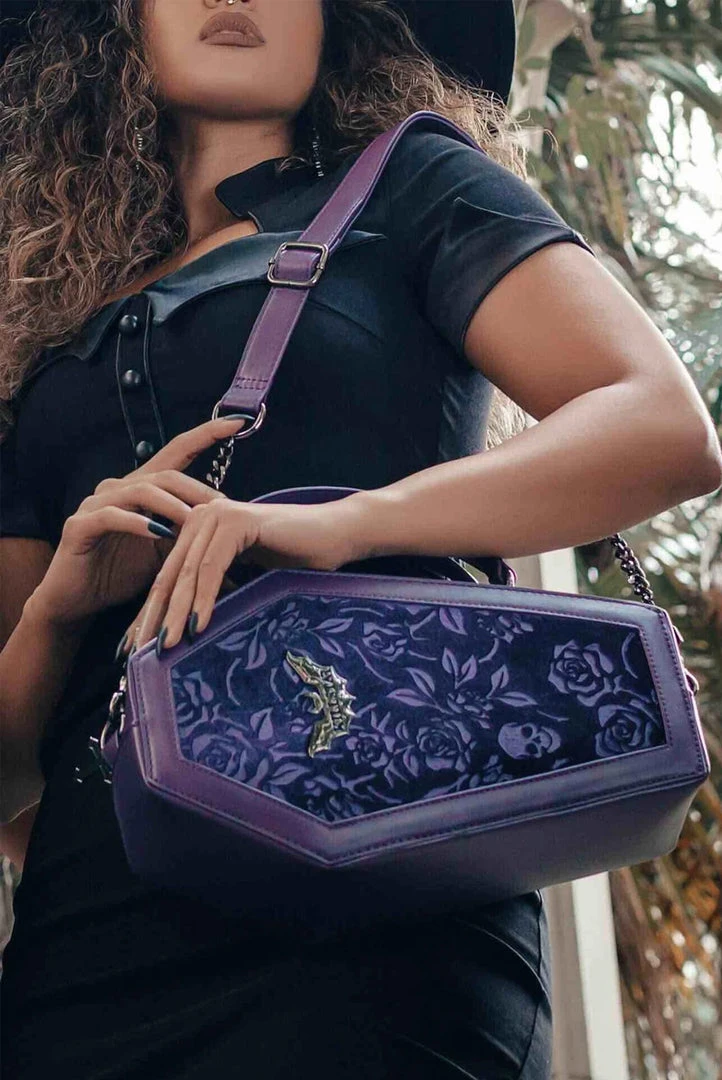 Killstar Bags Vampire's Kiss Coffin Purse (Plum)