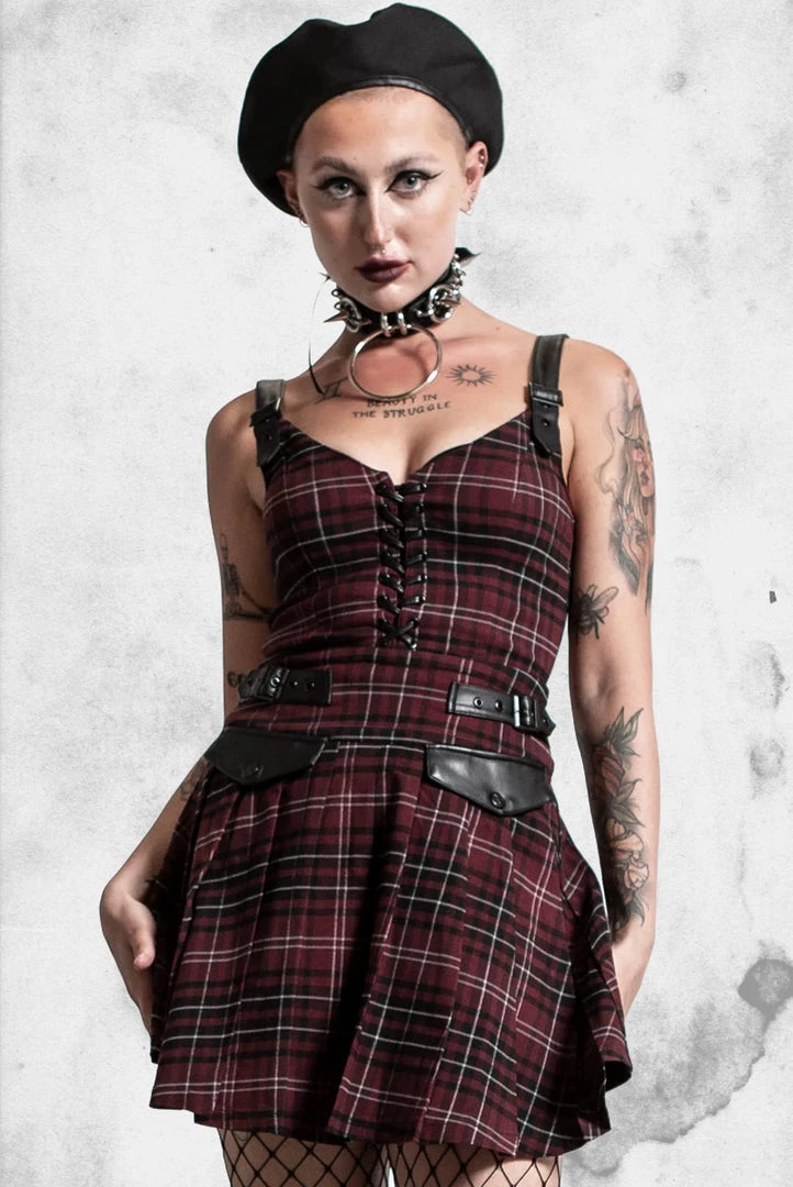 Killstar Distortion Pleated Dress