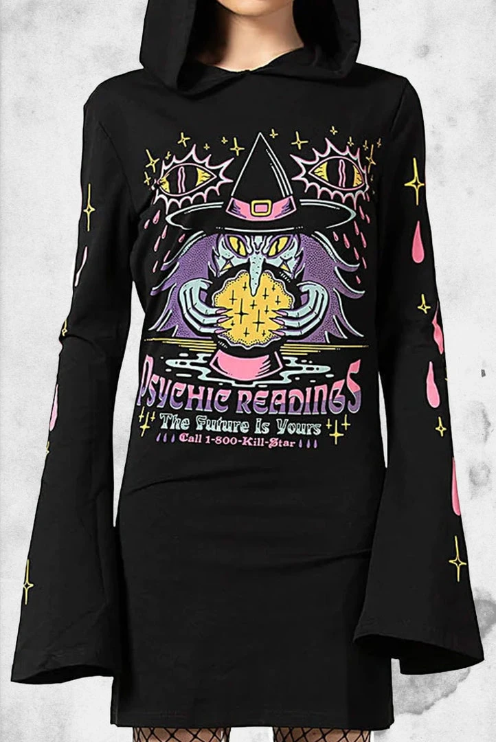 Killstar Crystal Gazer Hooded Dress Dresses & Bottoms