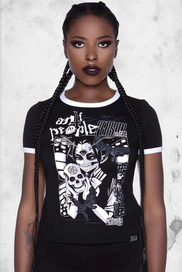 Killstar T-Shirts No Fairytale Ringer Top