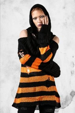 Killstar Bootiful Hooded Knit Sweater Apparel