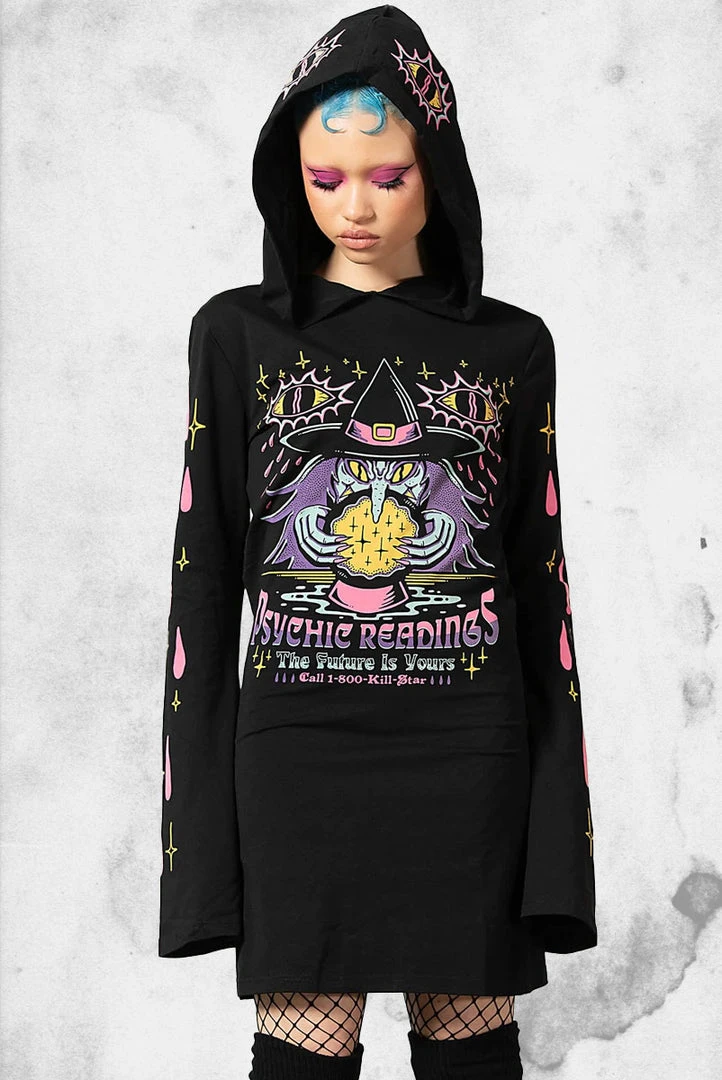 Killstar Crystal Gazer Hooded Dress Dresses & Bottoms