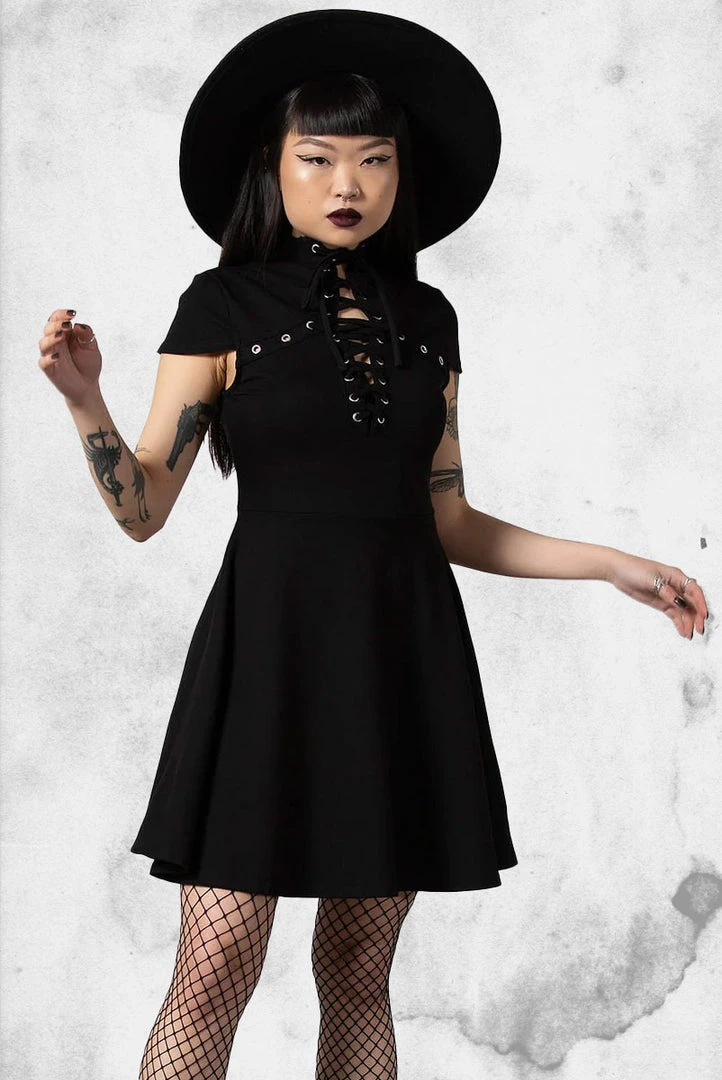 Killstar Tied Up Skater Dress