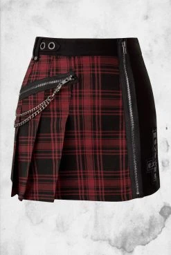 Killstar Calling Alice Mini Skirt (Tartan) Skirts