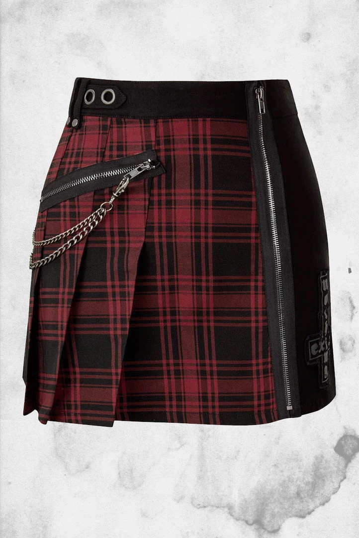 Killstar Calling Alice Mini Skirt (Tartan) Skirts
